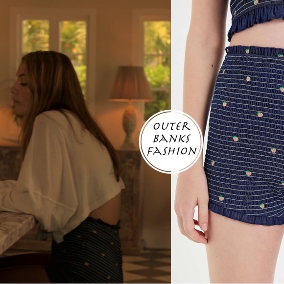 UO Peach Embroidered Ruffle High Rise Pin-up Short S - Picture 8 of 8